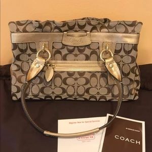 Coach Gold shoulder purse